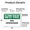 Signmission Fire Extinguisher OSHA Safety First Sign, Plastic, 24in W x 18in L, 2PK OS-2PACK-SF-P-1824-L-10618 - alternate 8